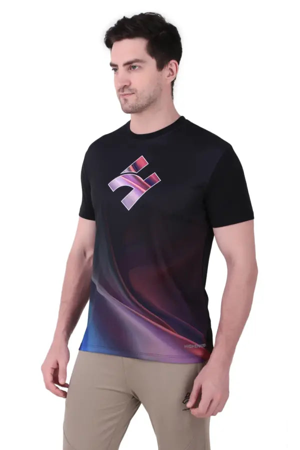 Dry Fit 3D Design Half Sleeves Sports T-Shirts