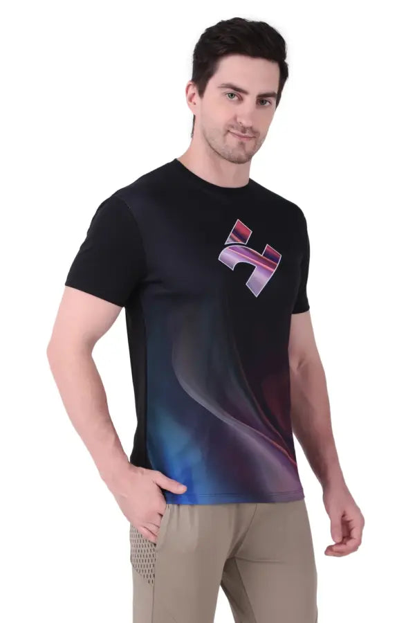 Dry Fit 3D Design Half Sleeves Sports T-Shirts