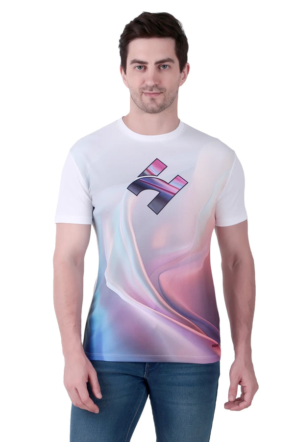 Dry Fit 3D Design Half Sleeves Sports T-Shirts