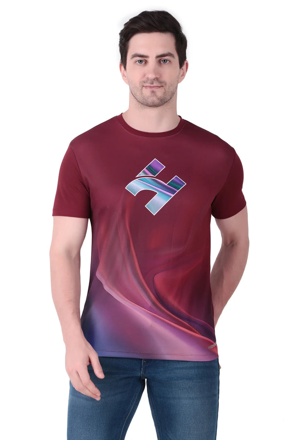 Dry Fit 3D Design Half Sleeves Sports T-Shirts