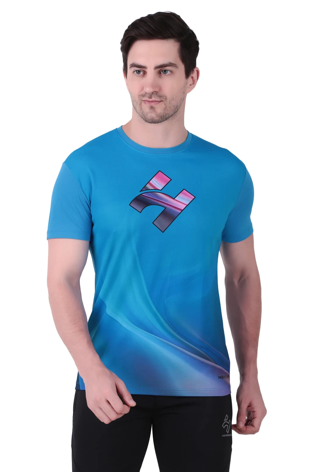 Dry Fit 3D Design Half Sleeves Sports T-Shirts