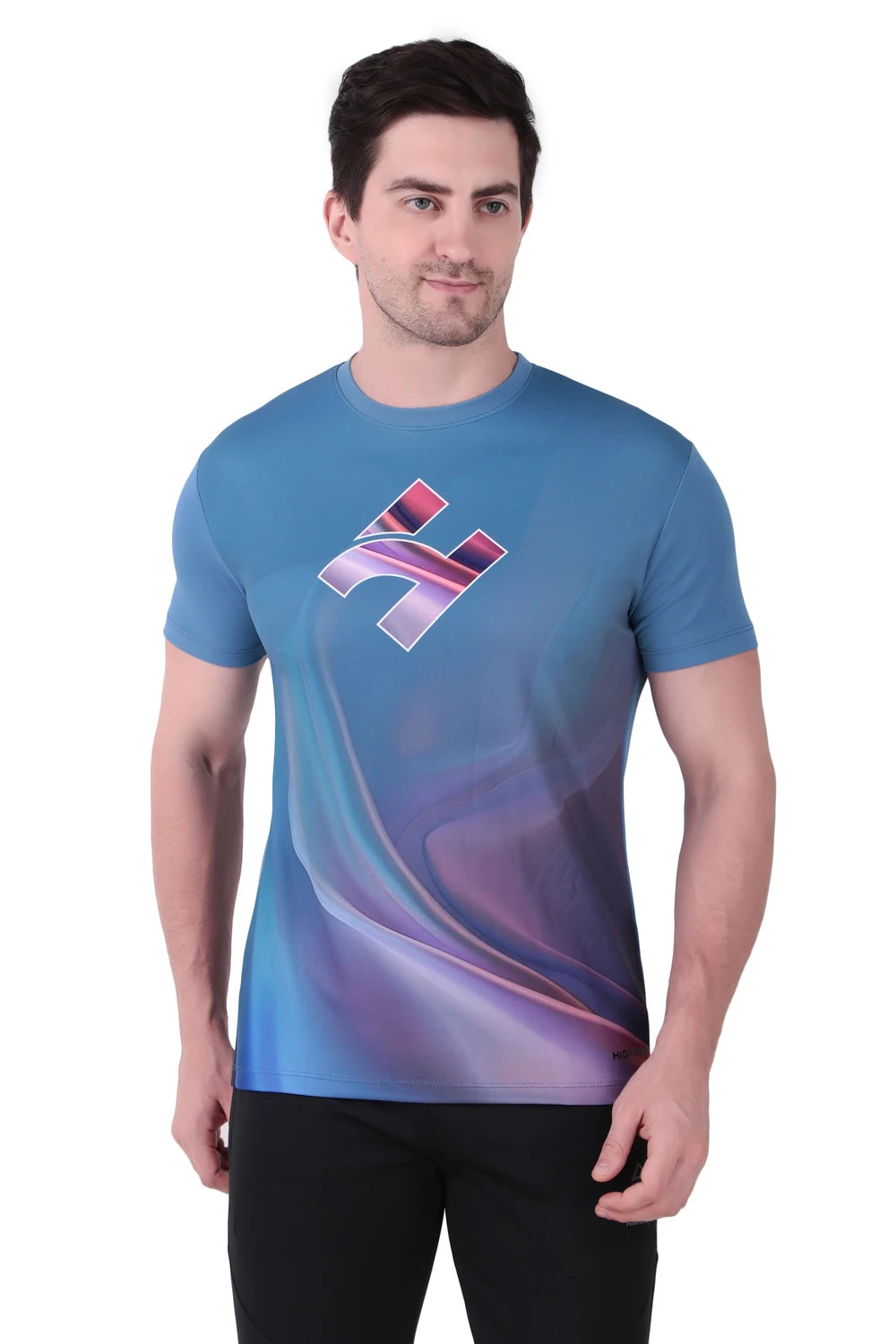 Dry Fit 3D Design Half Sleeves Sports T-Shirts