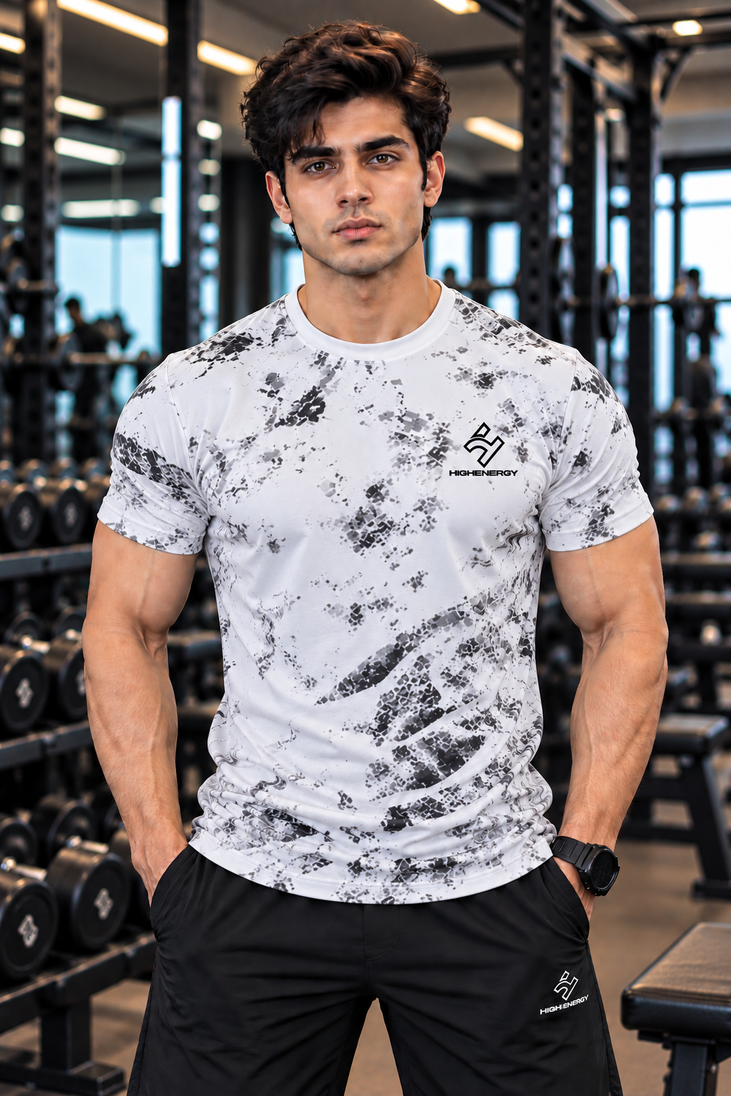 Dry Fit  Dot Knit Round Neck Tshirts - Buy 1, Get 1 Free (Combo of 2)