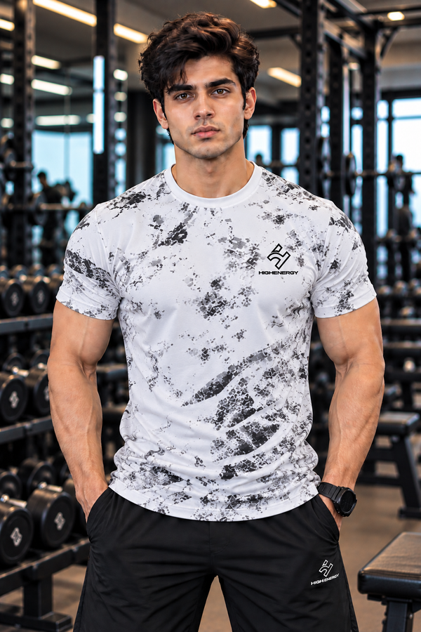 Dry Fit  Dot Knit Round Neck Tshirts - Buy 1, Get 1 Free (Combo of 2)