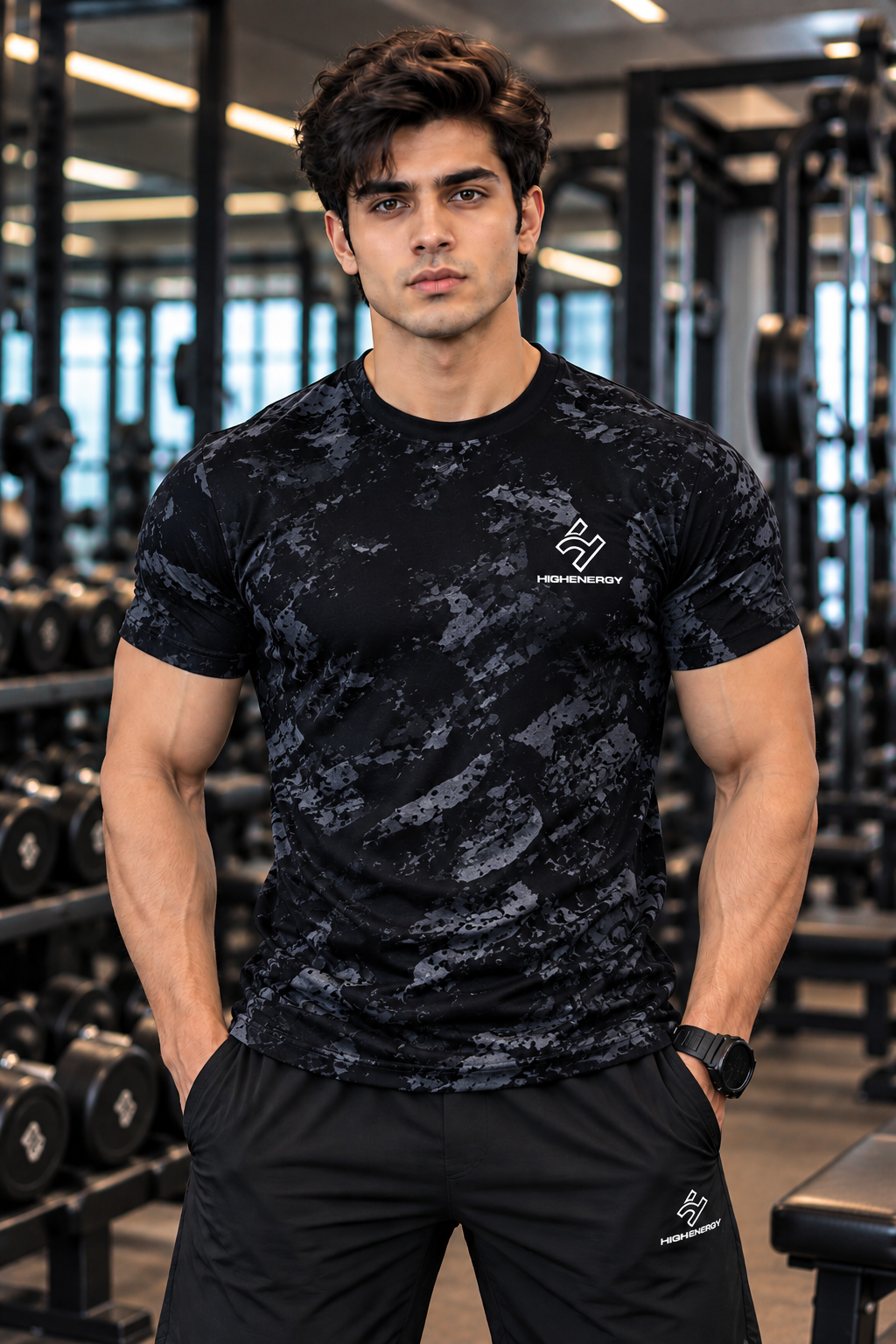 Dry Fit  Dot Knit Round Neck Tshirts - Buy 1, Get 1 Free (Combo of 2)