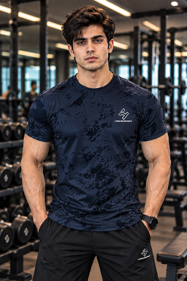 Dry Fit  Dot Knit Round Neck Tshirts - Buy 1, Get 1 Free (Combo of 2)