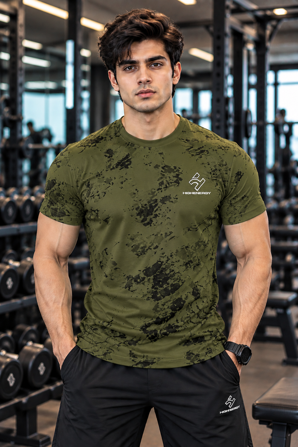 Dry Fit  Dot Knit Round Neck Tshirts - Buy 1, Get 1 Free (Combo of 2)