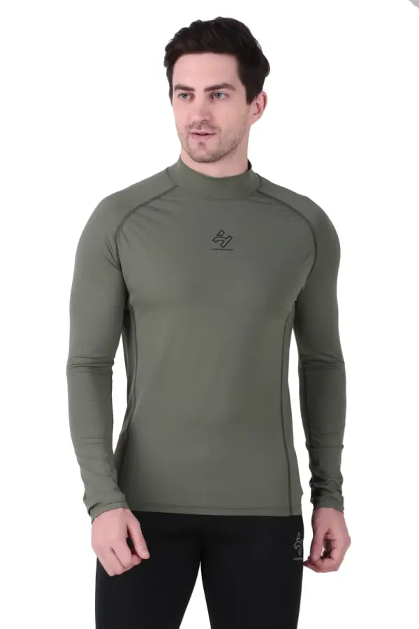 Gym Compression High Neck Full Sleeves T-Shirts Secondary image