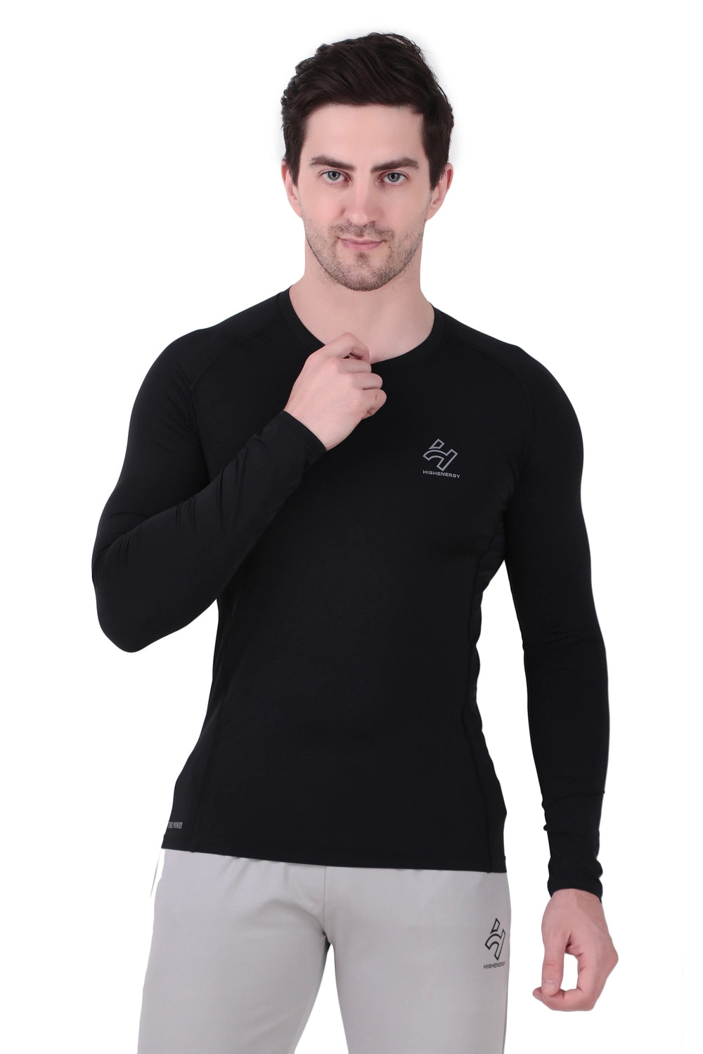 Nylon Lycra Gym Compression Full Sleeves T-Shirts