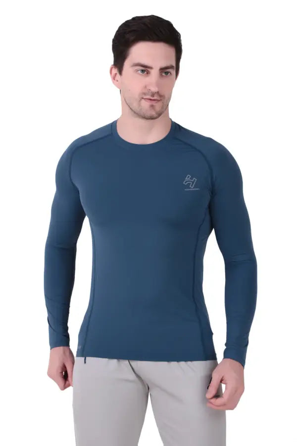 Nylon Lycra Gym Compression Full Sleeves T-Shirts Secondary image