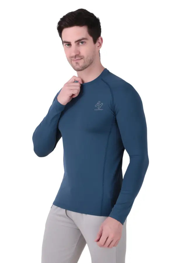 Nylon Lycra Gym Compression Full Sleeves T-Shirts
