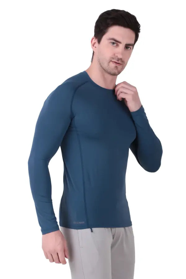Nylon Lycra Gym Compression Full Sleeves T-Shirts