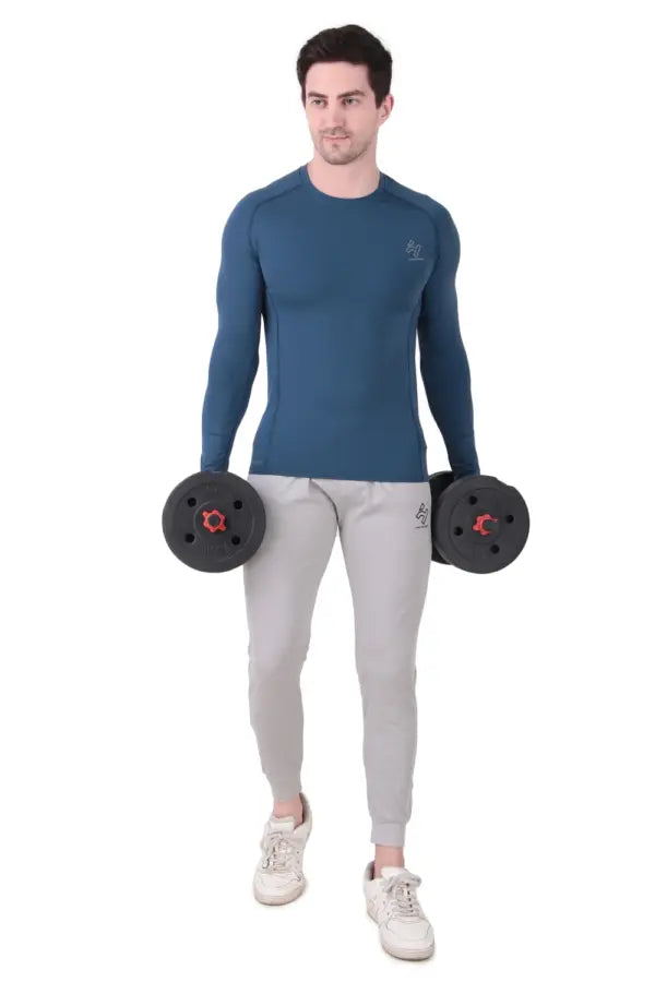 Nylon Lycra Gym Compression Full Sleeves T-Shirts