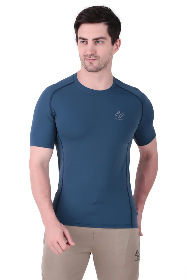 Nylon Lycra Compression Half Sleeves T-Shirts
