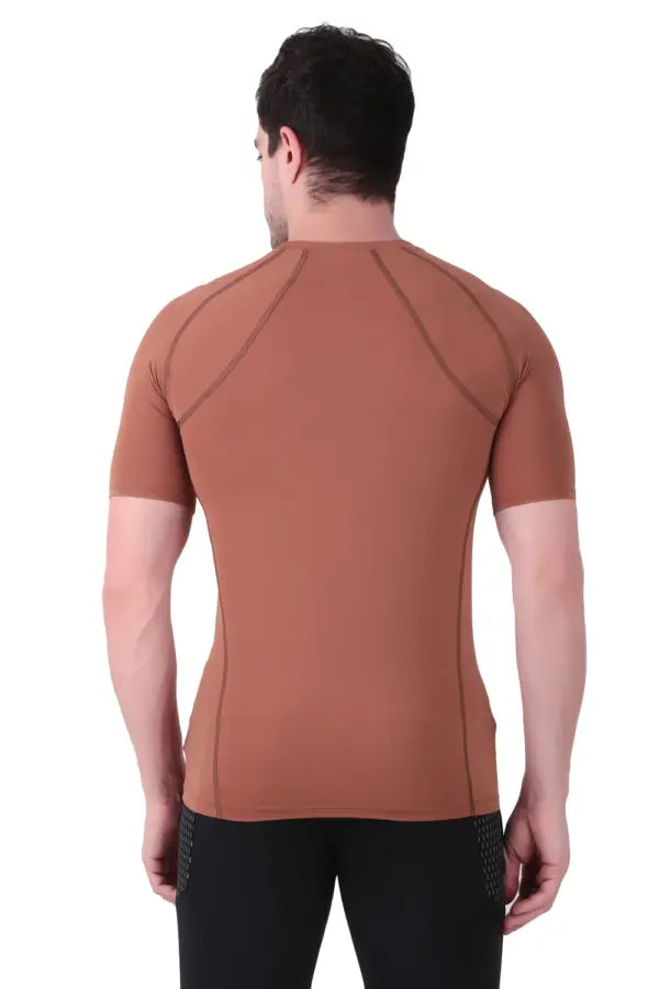 Nylon Lycra Compression Half Sleeves T-Shirts