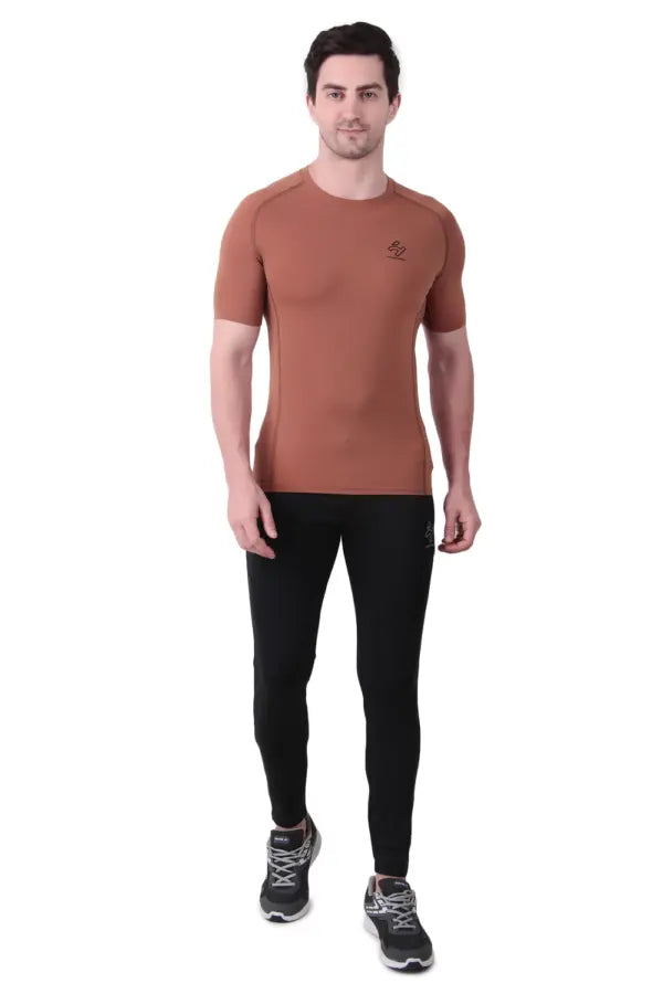 Nylon Lycra Compression Half Sleeves T-Shirts