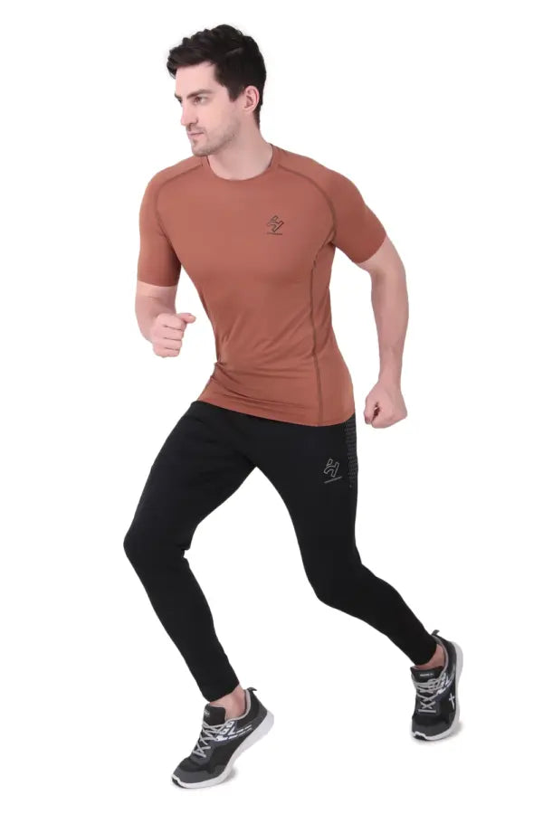 Nylon Lycra Compression Half Sleeves T-Shirts