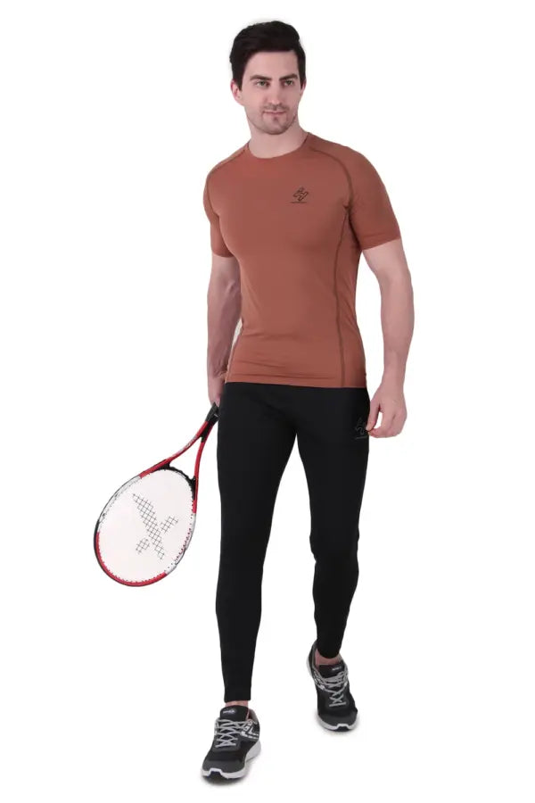 Nylon Lycra Compression Half Sleeves T-Shirts