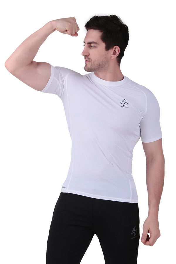 Nylon Lycra Compression Half Sleeves T-Shirts