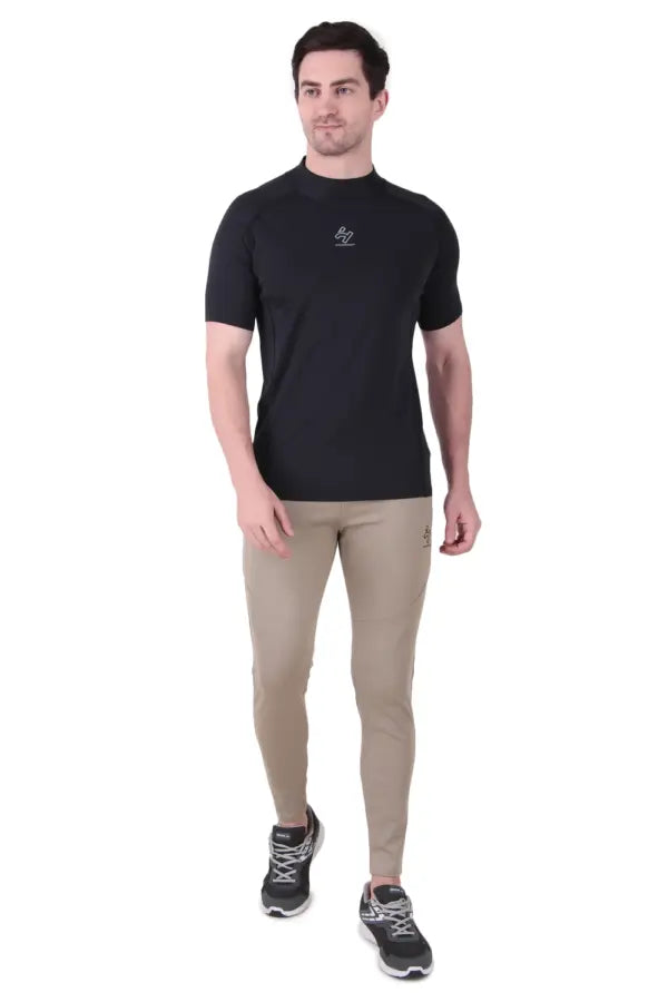 Sports Gym Compression T-Shirts Round Neck 180gsm