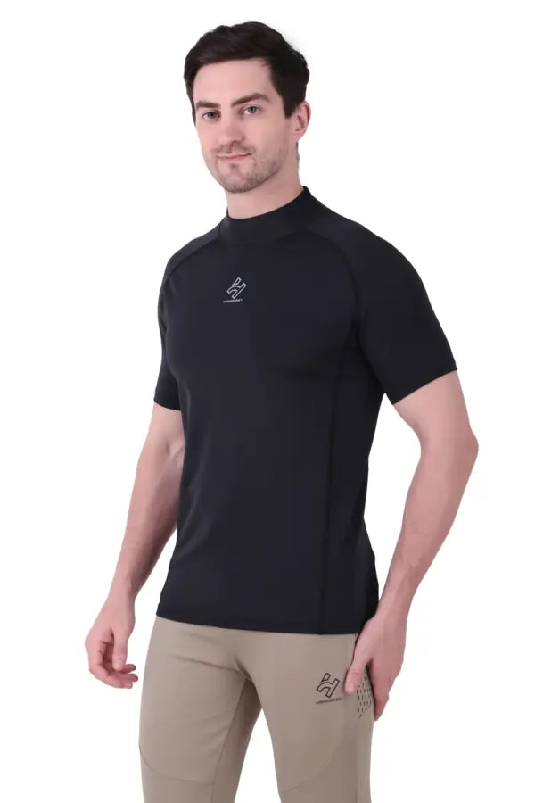 Sports Gym Compression T-Shirts Round Neck 180gsm