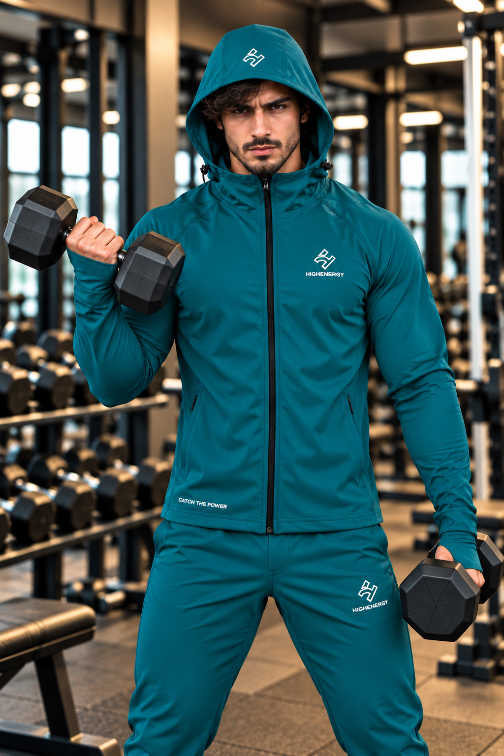 Premium Nylon Compression Gym Hoodies Main image
