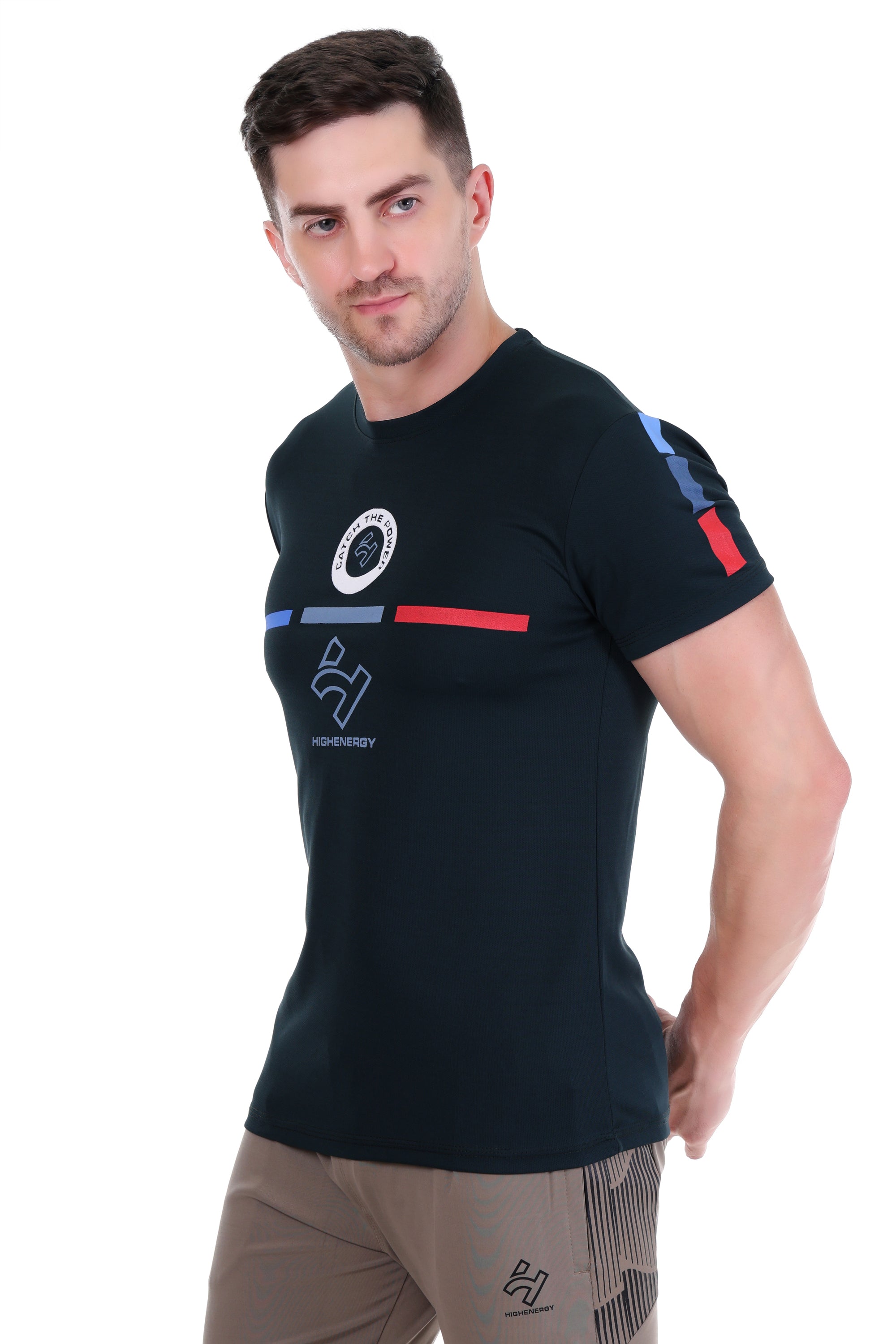 Sports Dri-Fit Dot Knit Sublimated T-Shirts Buy 1, Get 1 Free (Combo of 2) Secondary image