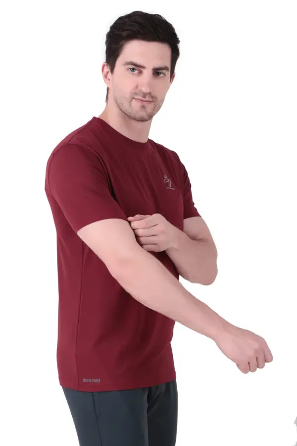 4way Nylon Sports Half Sleeves T-Shirts