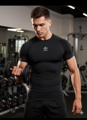 Sports Gym Compression T-Shirts Round Neck