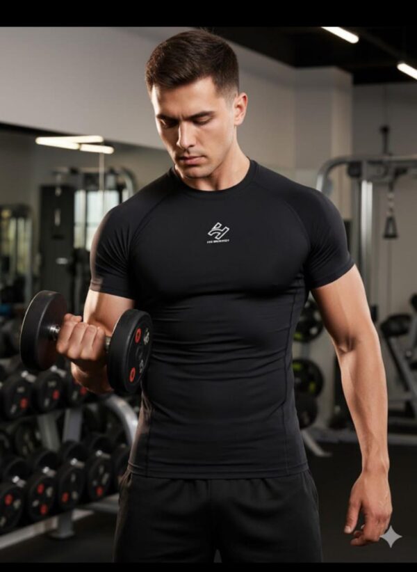 Sports Gym Compression T-Shirts Round Neck
